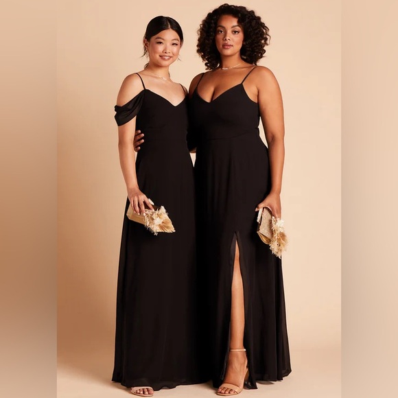 Birdy Grey - Devin Convertible Dress (Black Chiffon) with slit, size small - Picture 1 of 5